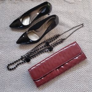 GAP Burgundy Envelope Hand Purse